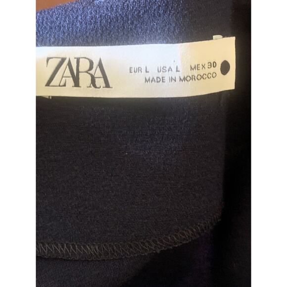 Zara blue stretch wool crepe maxidress, maximalist, modern, sophisticated - Picture 7 of 8